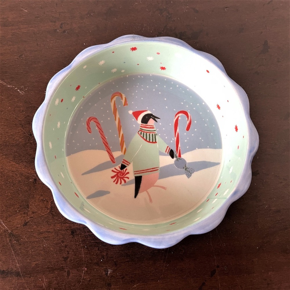 Anthropologie George and Viv Very Merry Ramekin Penguin